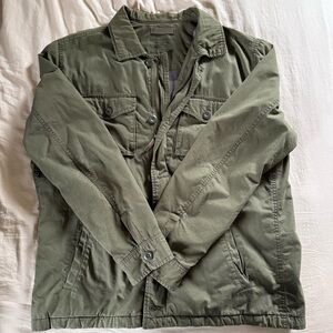 American Eagle Men's Green Military Jacket
